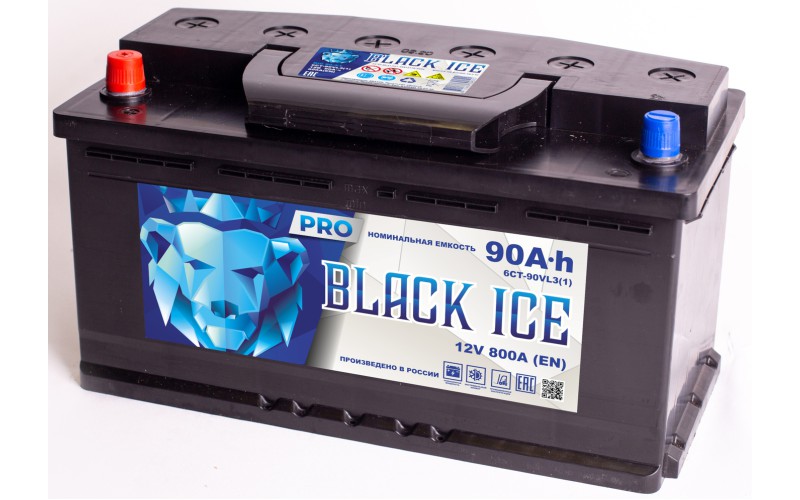 Автомобильный аккумулятор BLACK ICE Pro 6СТ-90.1 VL