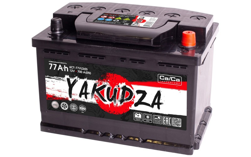 Автомобильный аккумулятор YAKUDZA 6СТ-77.0 VL