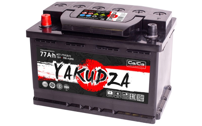Автомобильный аккумулятор YAKUDZA 6СТ-77.1 VL