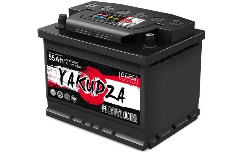 Автомобильный аккумулятор YAKUDZA 6СТ-55.0 VL