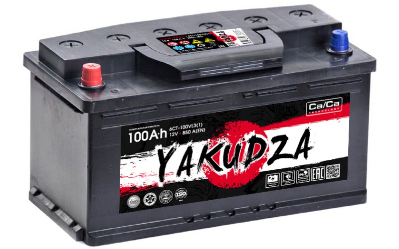 Автомобильный аккумулятор YAKUDZA 6СТ-100.1 VL