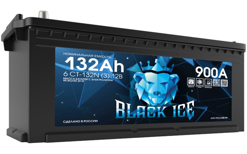 Аккумулятор BLACK ICE CLASSIC 6СТ-132.3 обратная полярность - BI13231