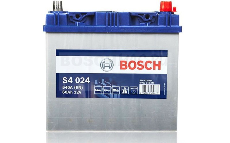 Автомобильный аккумулятор BOSCH S4 024   0092S40240  60 Ач (A/h)  обратная полярность  -  560410054