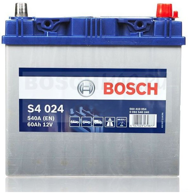 Автомобильный аккумулятор BOSCH S4 024   0092S40240  60 Ач (A/h)  обратная полярность  -  560410054