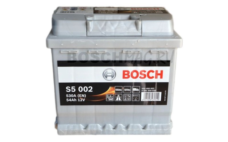 Автомобильный аккумулятор BOSCH S5 002   0092S50020  54 Ач (A/h)  обратная полярность  -  554400053