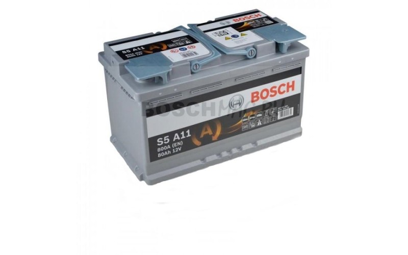 Автомобильный аккумулятор BOSCH S6 011-5A110   0092S60110  80 Ач (A/h)  обратная полярность  -  580901080
