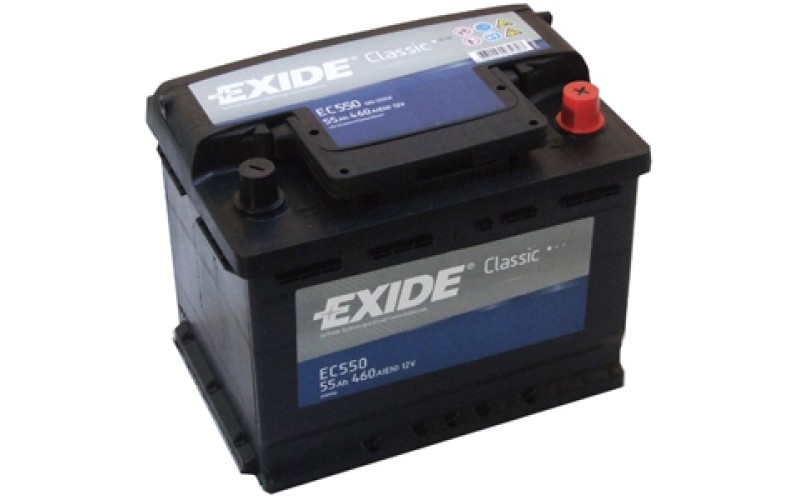 Автомобильный аккумулятор EXIDE CLASSIC EC550 12V 55Ah 460A обратная полярность - EC550