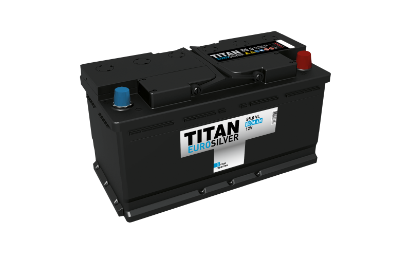 Автомобильный аккумулятор TITAN EUROSILVER 6CT-85.0 VL (низкая)