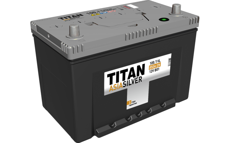 Автомобильный аккумулятор TITAN ASIASILVER 6CT-100.1 VLB01