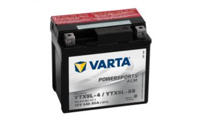 Мото аккумулятор VARTA AGM 504012003 4 Ач (A/h) - YTX5L-BS   